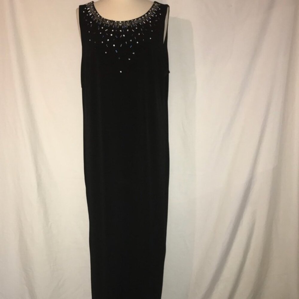 6th & Lane floor length black evening dress